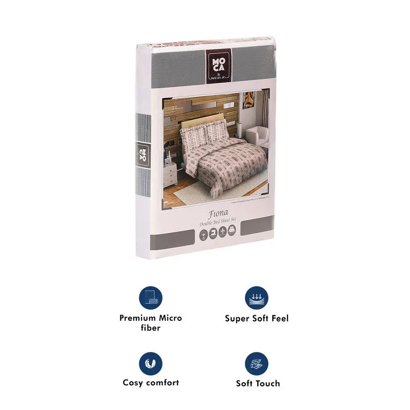 Monte Carlo Striped Ovals Cotton Bedsheet (White,Maroon) - 104 TC media 10