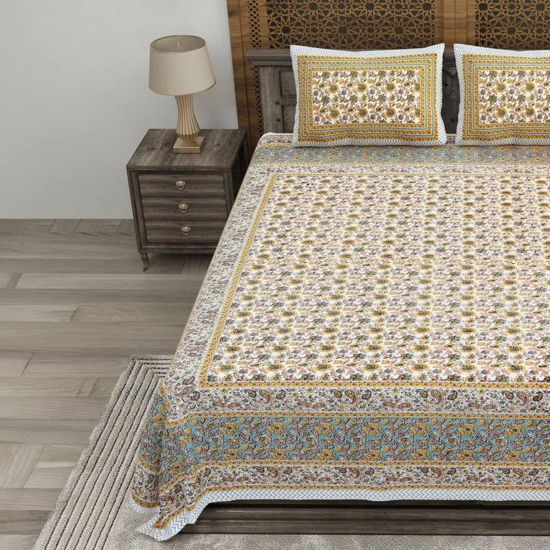 Crafton Cotton Bedsheet (Olive Green) - 240 TC media 3