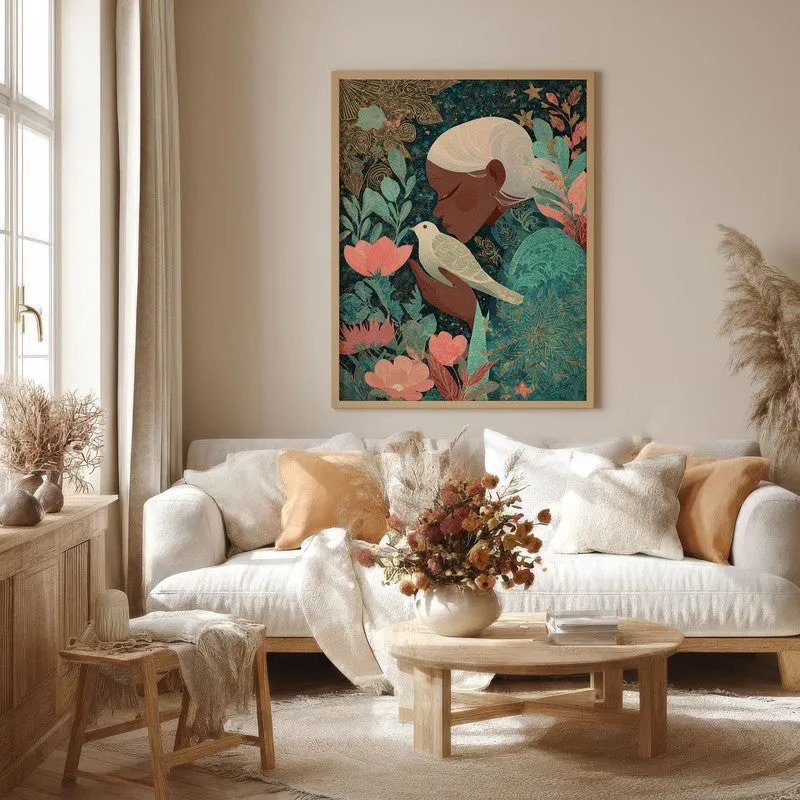 Auradove Canvas Wall Painting - Brown Frame media 4