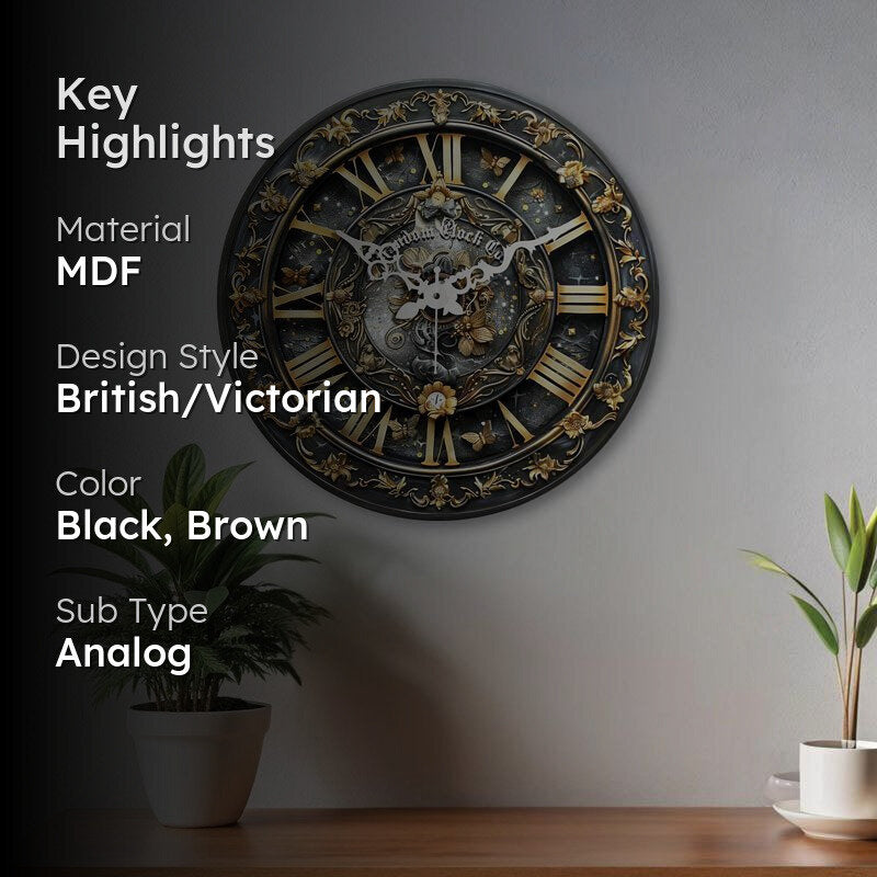 Kimber Antique 3D Printed MDF Wall Clock media 2