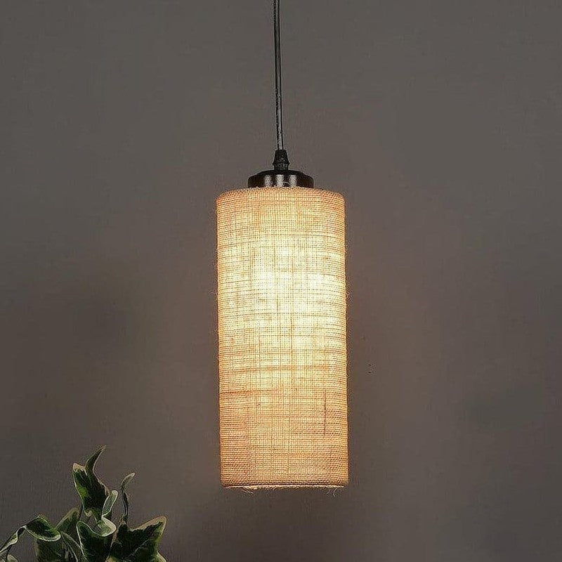 EarthWeave Fabric Ceiling Lamp - Beige media 3