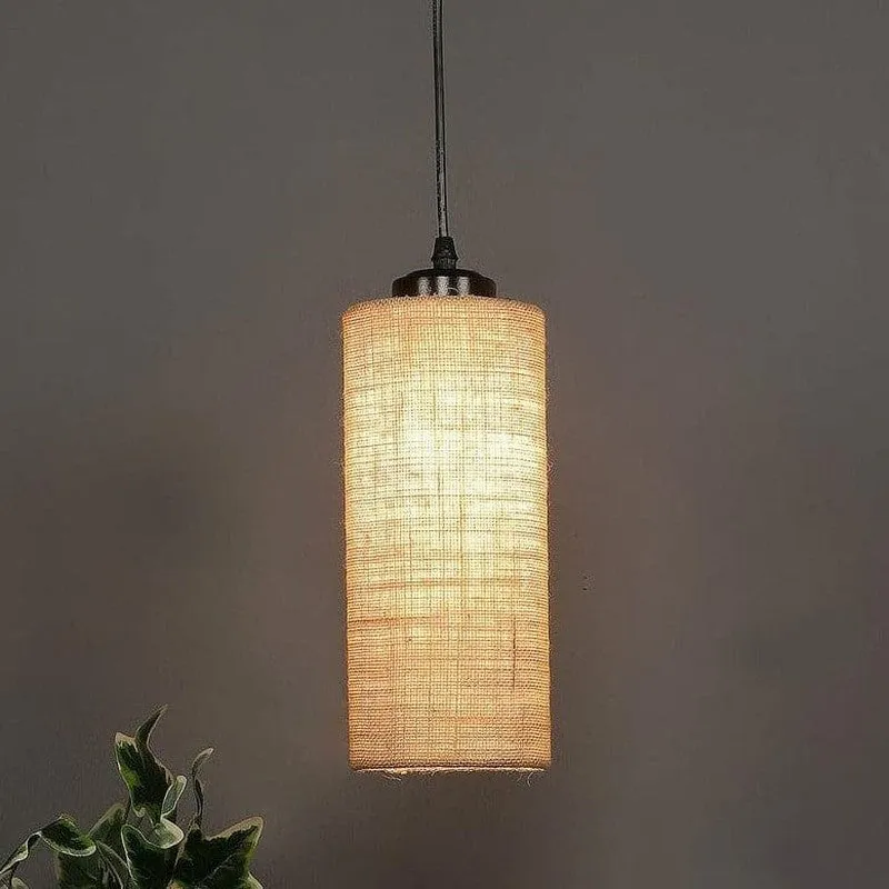 EarthWeave Fabric Ceiling Lamp - Beige media 3