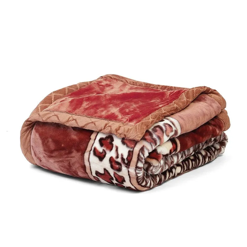 Monte Carlo Crimson Blossom Blanket (Red) - 800 GSM media 6