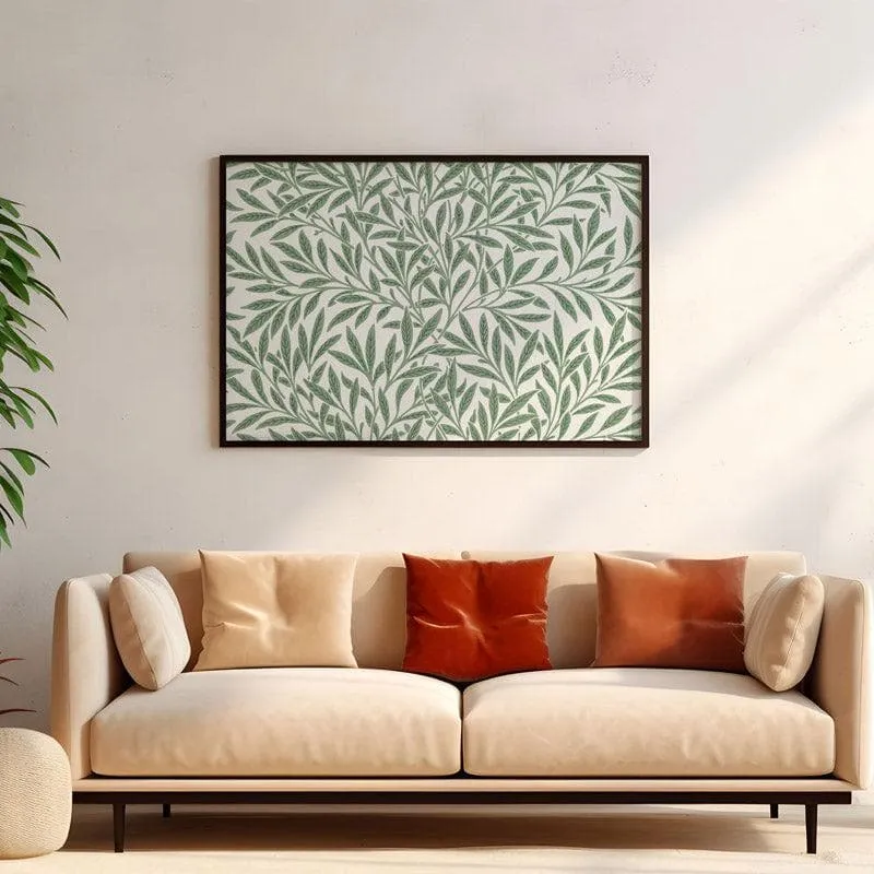Leafy Mural By William Morris - Black Frame media 4