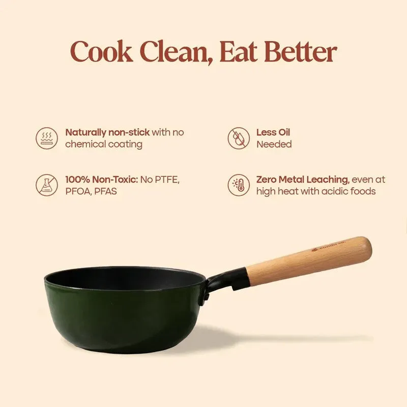 Cumin Co Enamel Cast Iron Sauce Pan (1500 mL) - Green media 10