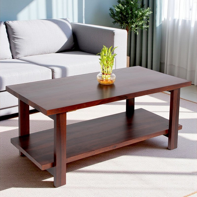 Xynex Sheesham Wooden Center Table - Brown