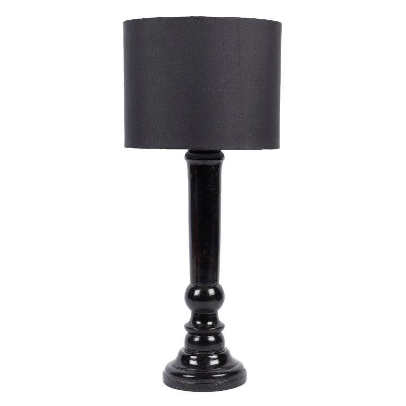 Blace Hiber Fabric Table Lamp - Black media 4