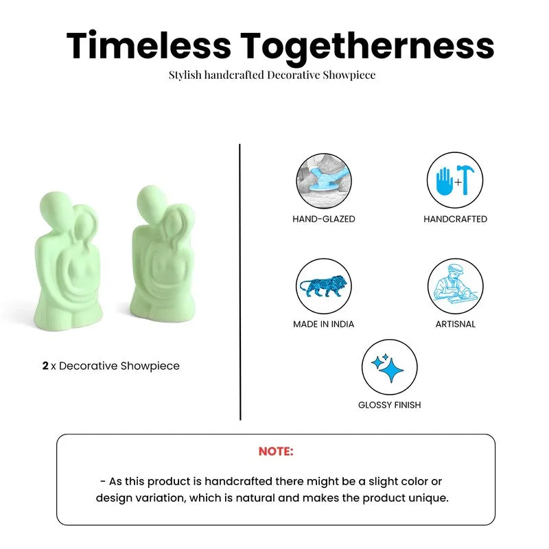 Timeless Togetherness Ceramic Showpiece - Set Of Two media 6