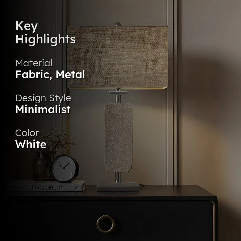 AarviDecor Oakley Decorative Metal Table Lamp - Grey media 2