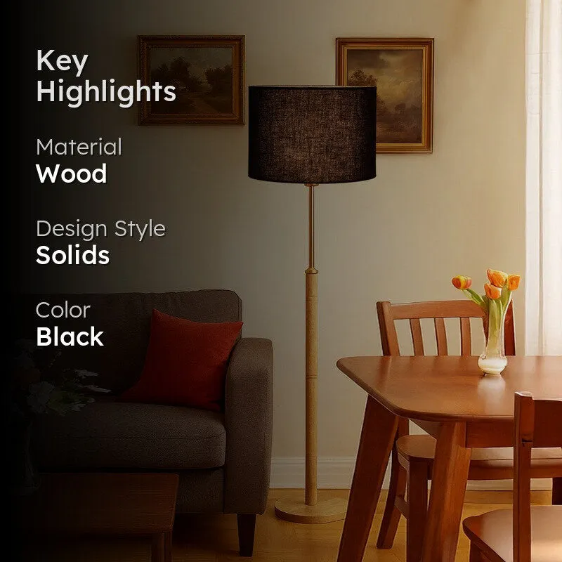 Twilight Wooden Floor Lamp - Black media 2
