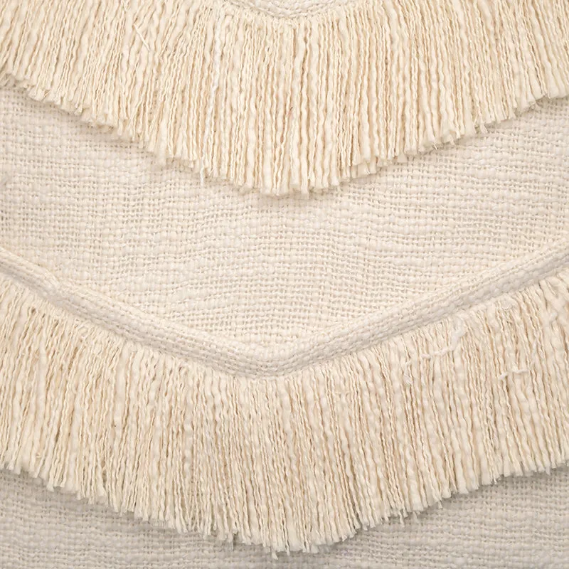 Fringe Comfort Cushion Cover - White media 3