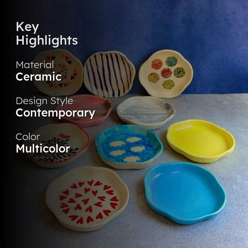 Oskandor Ceramic Platter - Set of Ten - 2