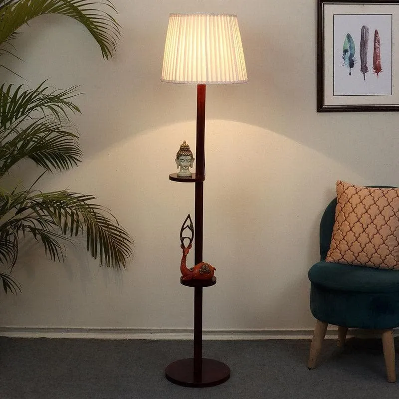 Lark Grace Floor Lamp With Shelf - Beige media 1