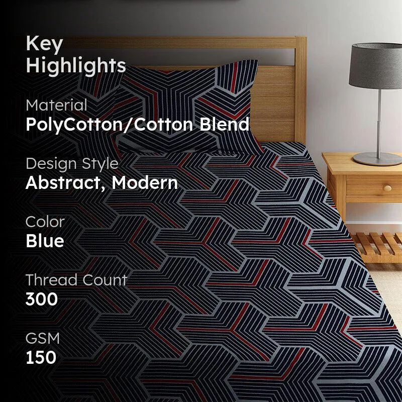Matias Geometric Bedsheet - 150 GSM media 2