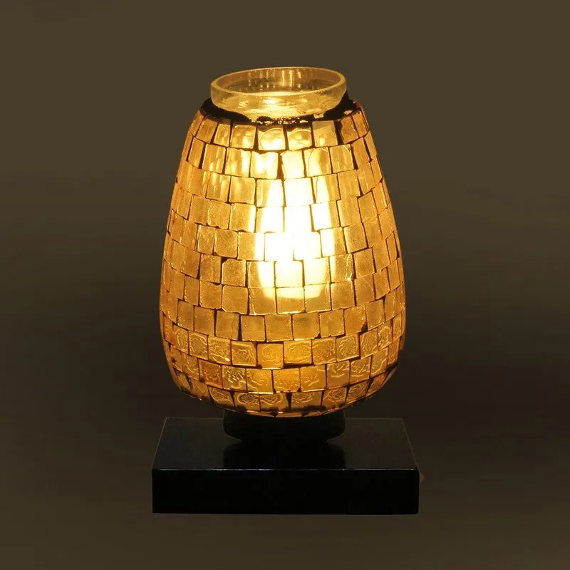 Prismate Mosaic Glass Table Lamp With Wooden Base media 8