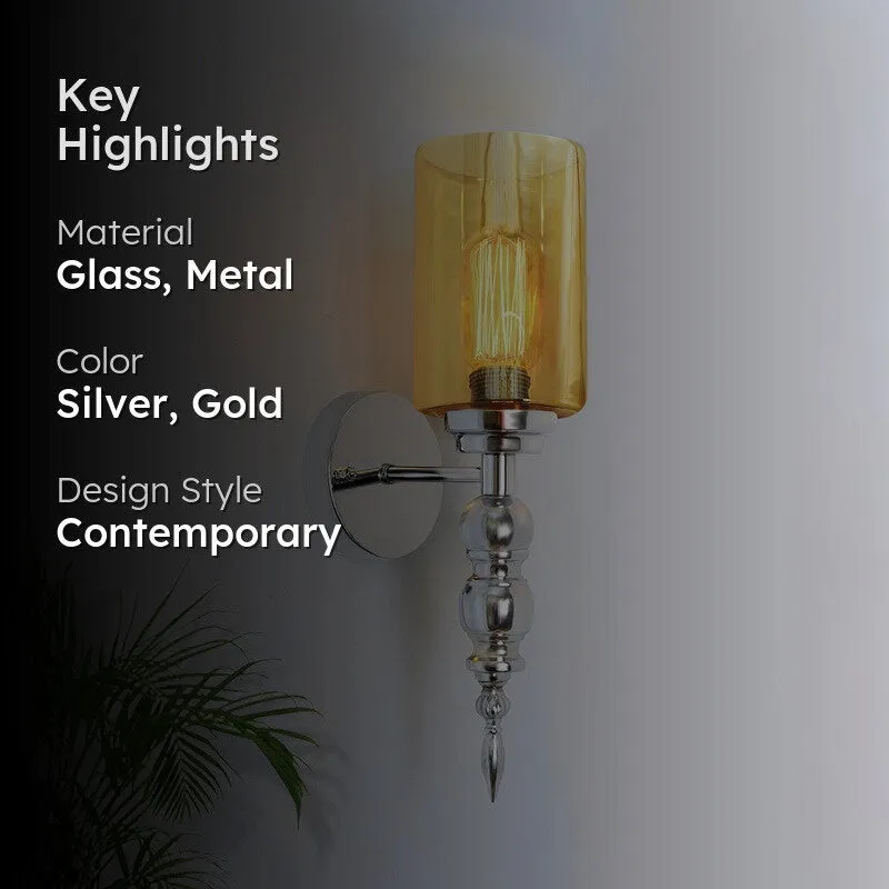 GlowMorph Glass & Metal Wall Lamp media 2
