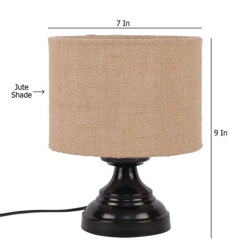 Solid Flickers Fabric Table Lamp - Brown,Black media 6