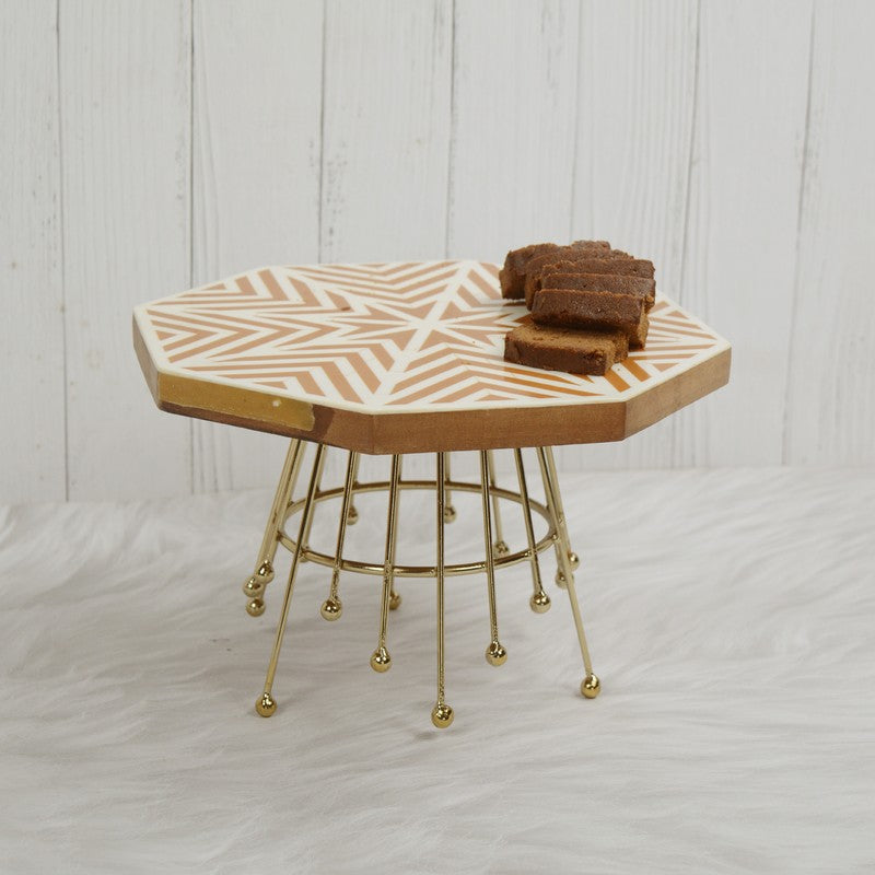 Geometric Glamour Cake Stand - Gold