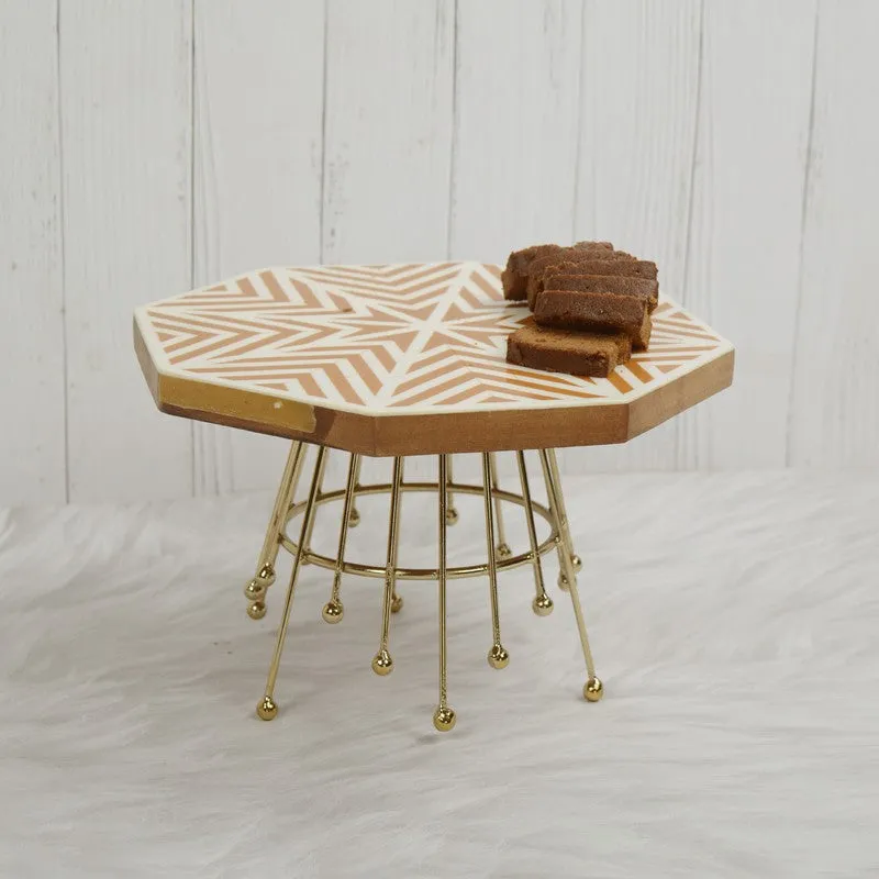 Geometric Glamour Cake Stand - Gold media 1