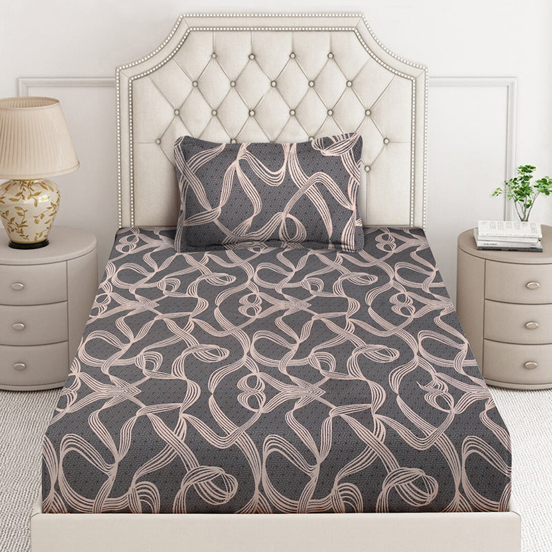 Swirlscape Abstract Bedsheet - 130 GSM media 3