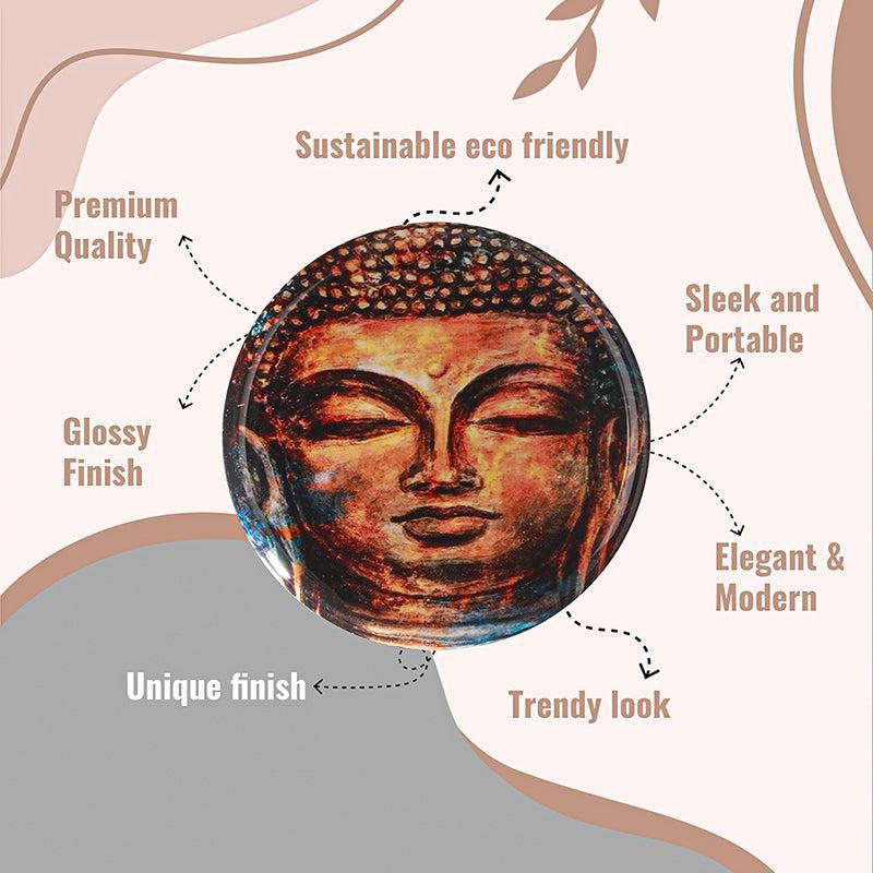 Atherin Buddha Face Printed Metal Wall Plate media 6