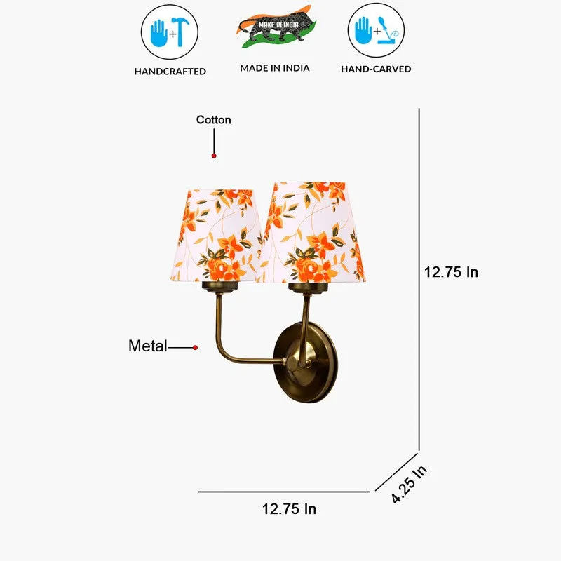 Floranira Fleur Duo Cone Metal Wall Lamp - White,Orange media 8