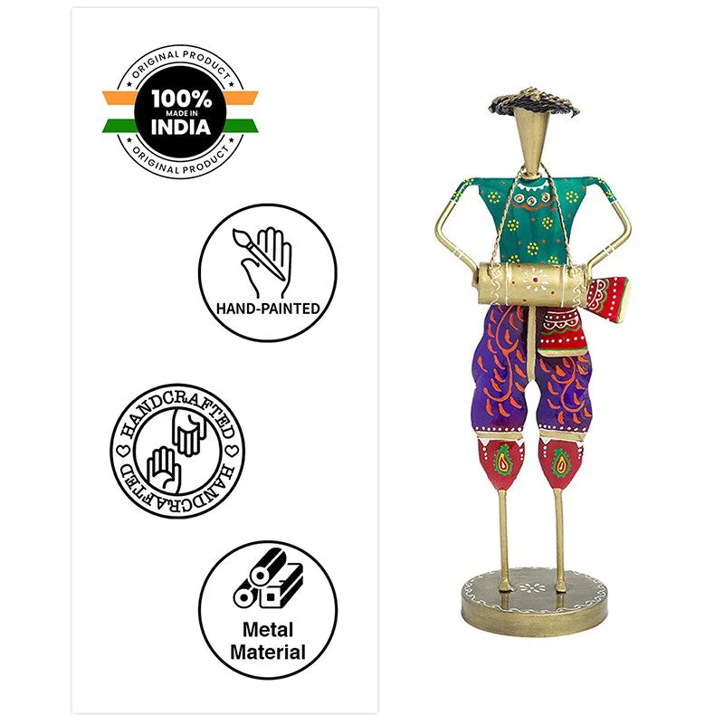 Decorative Man With Dhol Showpiece media 6