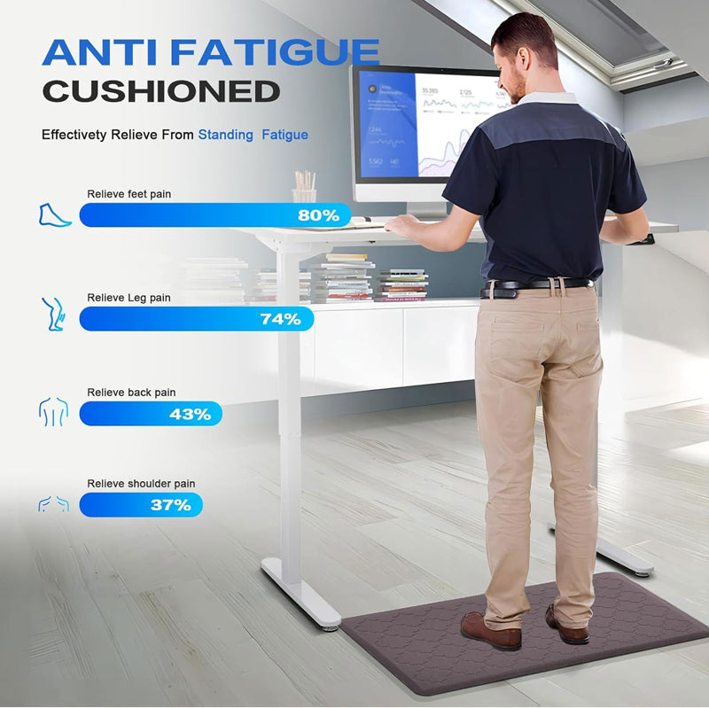 Medina Step Anti Skid PVC Anti-Fatigue Mat - Coffee media 8