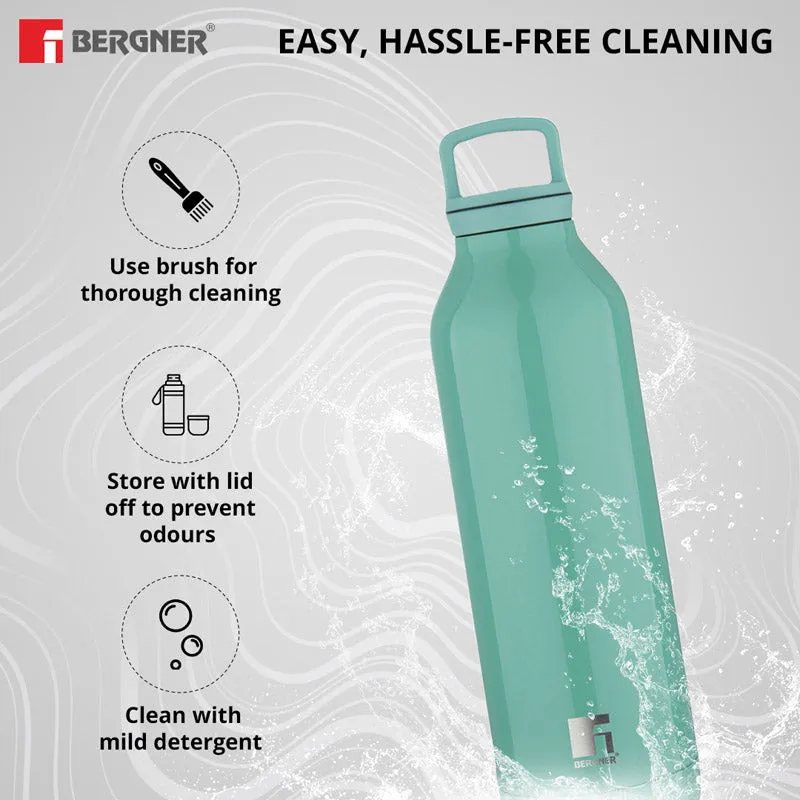 Bergner Walking Daisy Droplet Thermosteel Hot And Cold Flask (Green) - 525 mL media 4