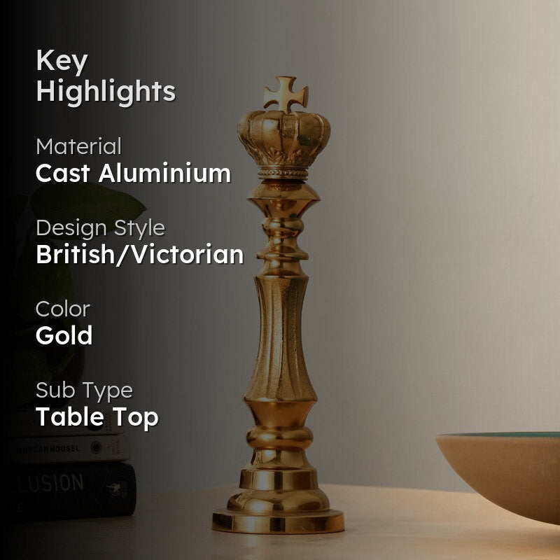Victoris King Chess Piece- Gold media 2