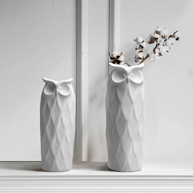 Owelette Ceramic Vase - Set Of Two media 7