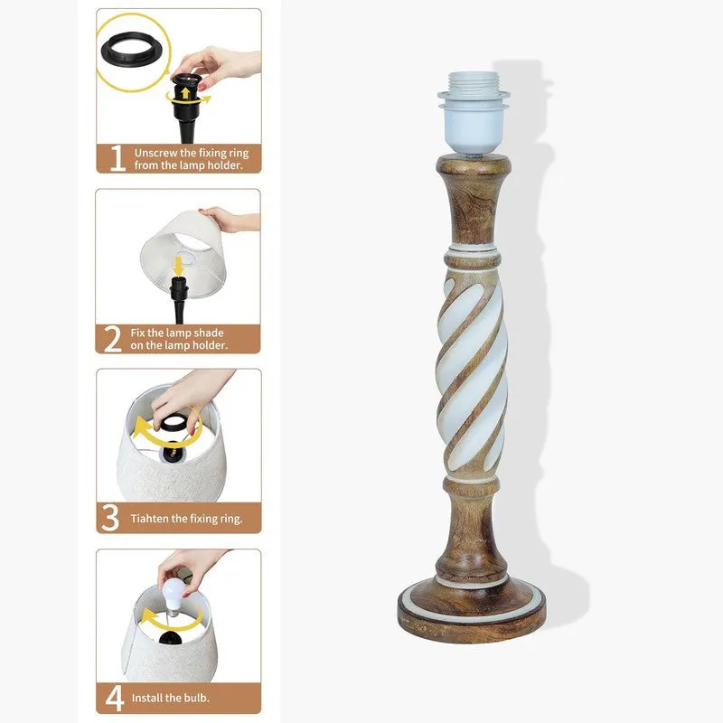 PureGlow Transform Wooden Table Lamp - Black media 4