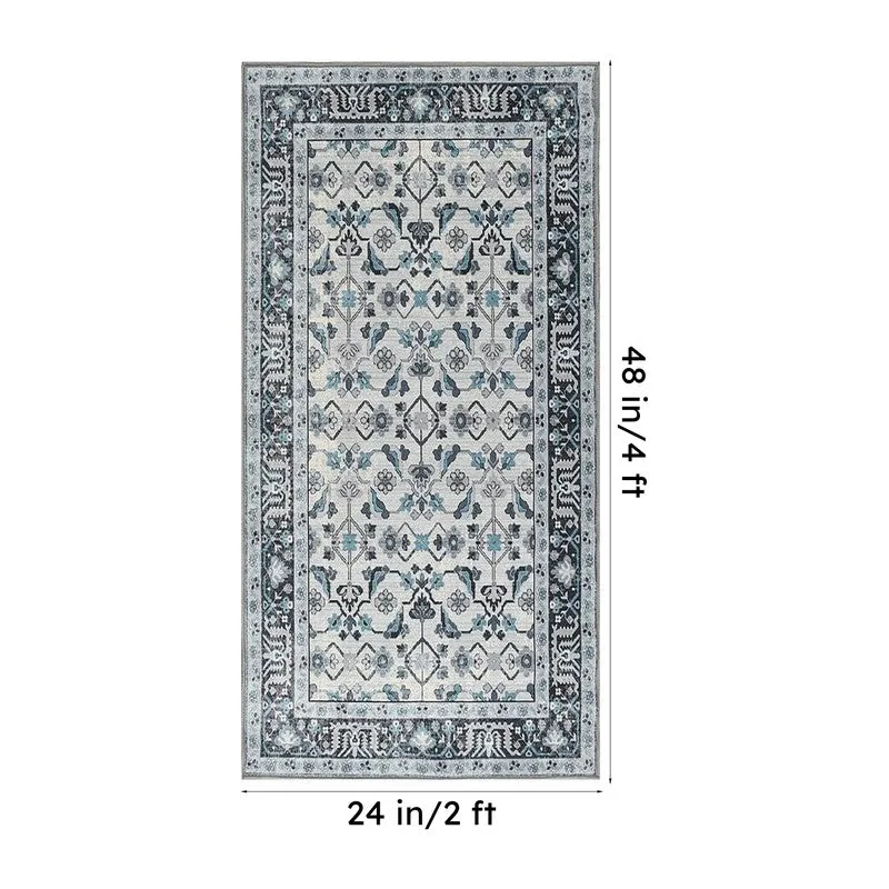 Aalya Velvet Rectangle Anti-Skid Carpet media 8