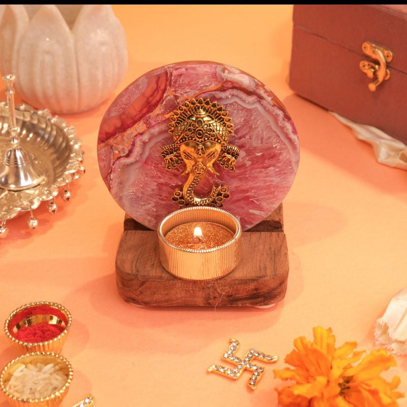 Divine Glow Ganesha Tealight Candle Holder