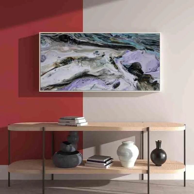 Gurgling Sea Canvas Wall Art - Black media 1