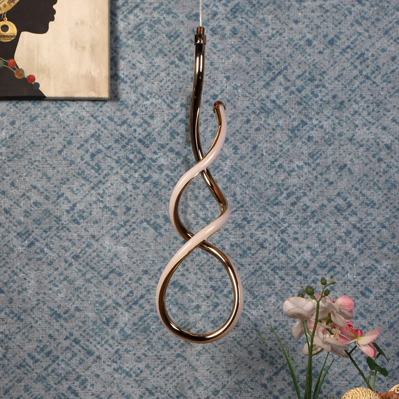 Serpenta Acrylic & Iron Ceiling Lamp media 3