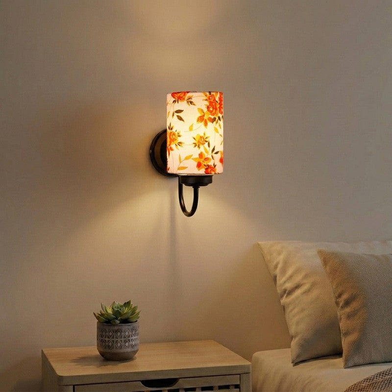 Cyluxe Soft Loom Cotton Wall Lamp - Orange,White