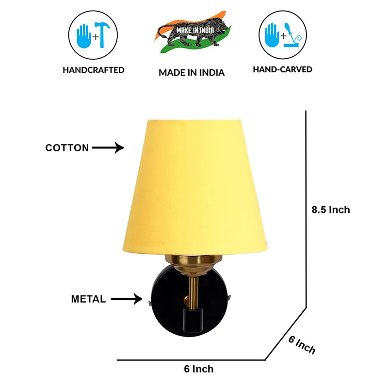 Aquilon Steel & Cotton Wall Lamp - Yellow media 6
