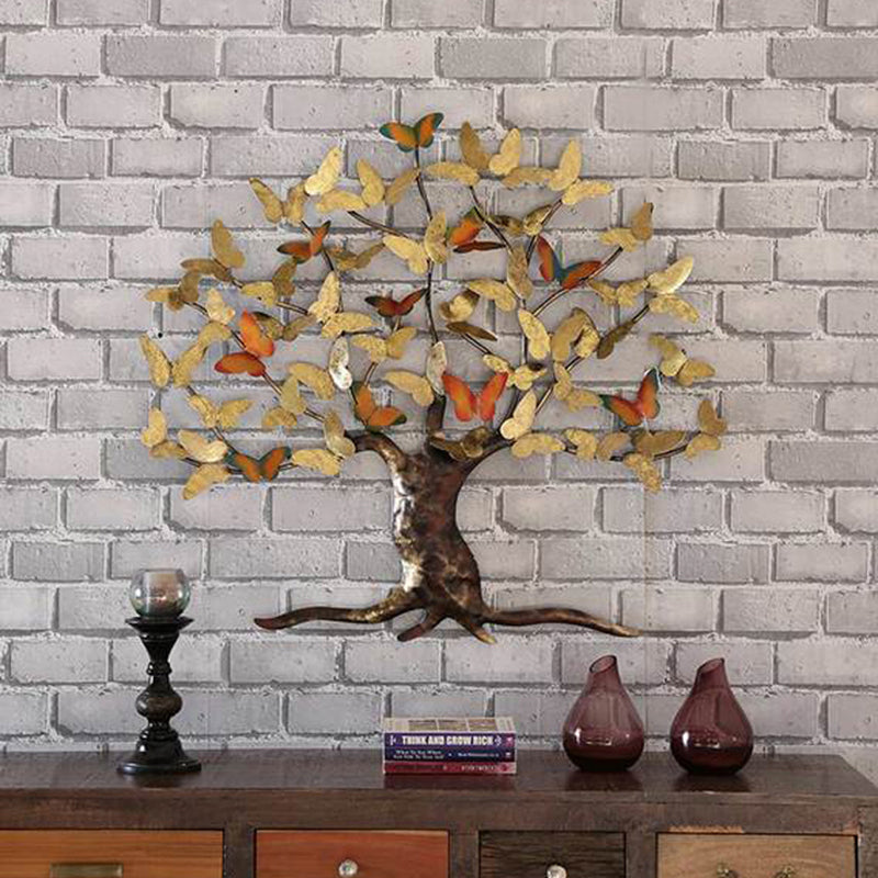 Butterfly Tree Iron Wall Accent
