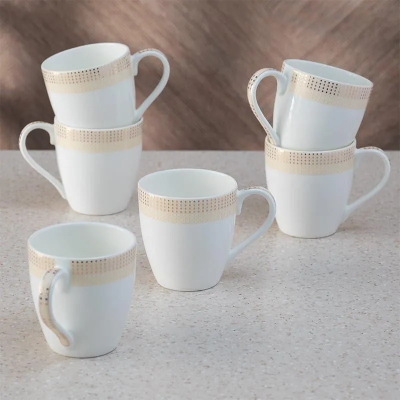 Mirona Porcelain Tea Cup (200 mL Each) - Set of Six media 1