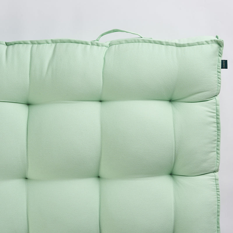 Plushport Solid Cotton Floor Cushion - Green media 4