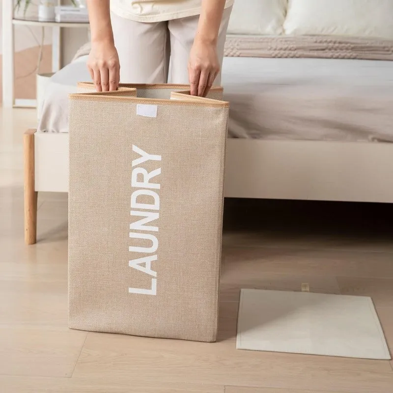 Wash Dock Jute Laundry Basket - Beige media 4