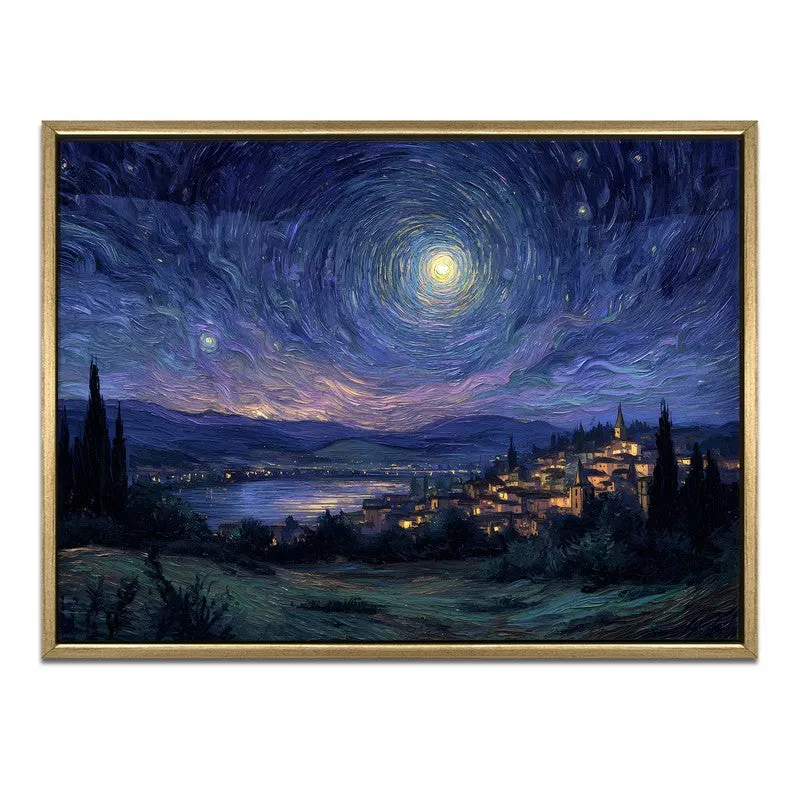 Celestial Harbor Canvas Wall Painting With Frame media 3