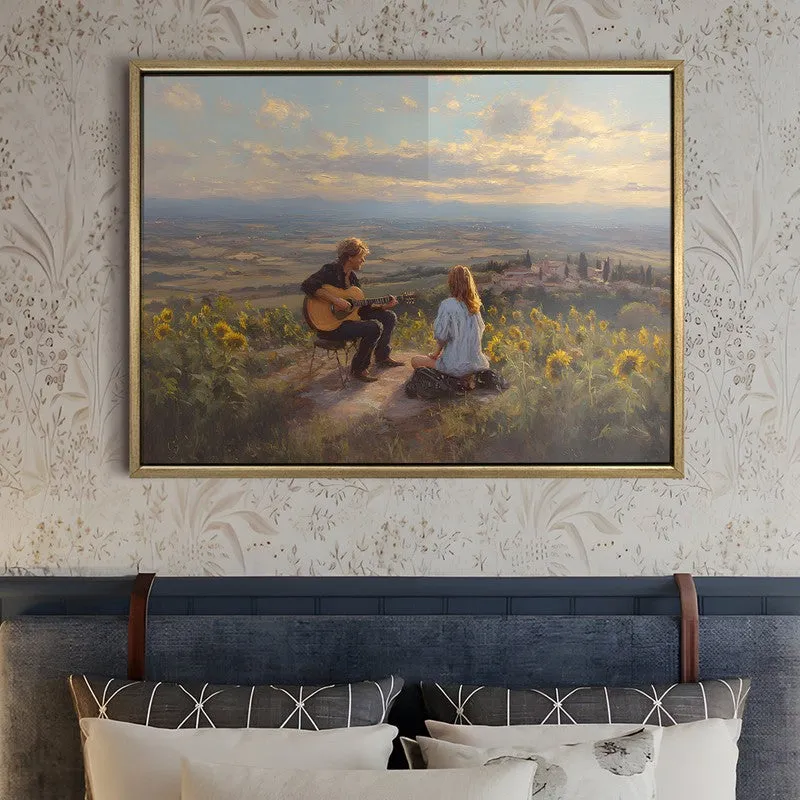Golden Rhythm Canvas Wall Painting With Frame media 5
