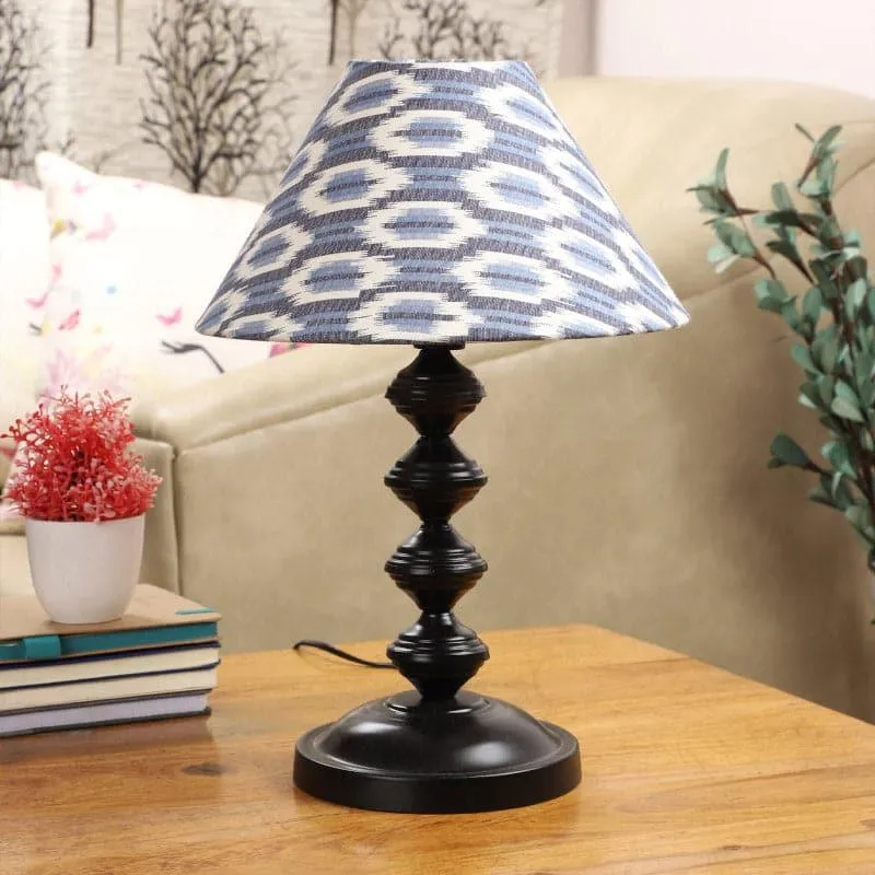 Lois Vendora Fabric Table Lamp - Blue,White media 3