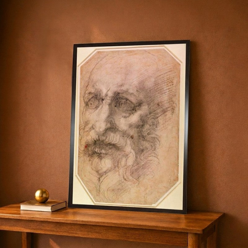 Portrait of a Bearded Man Canvas Wall Painting - 12 x 18 Inches