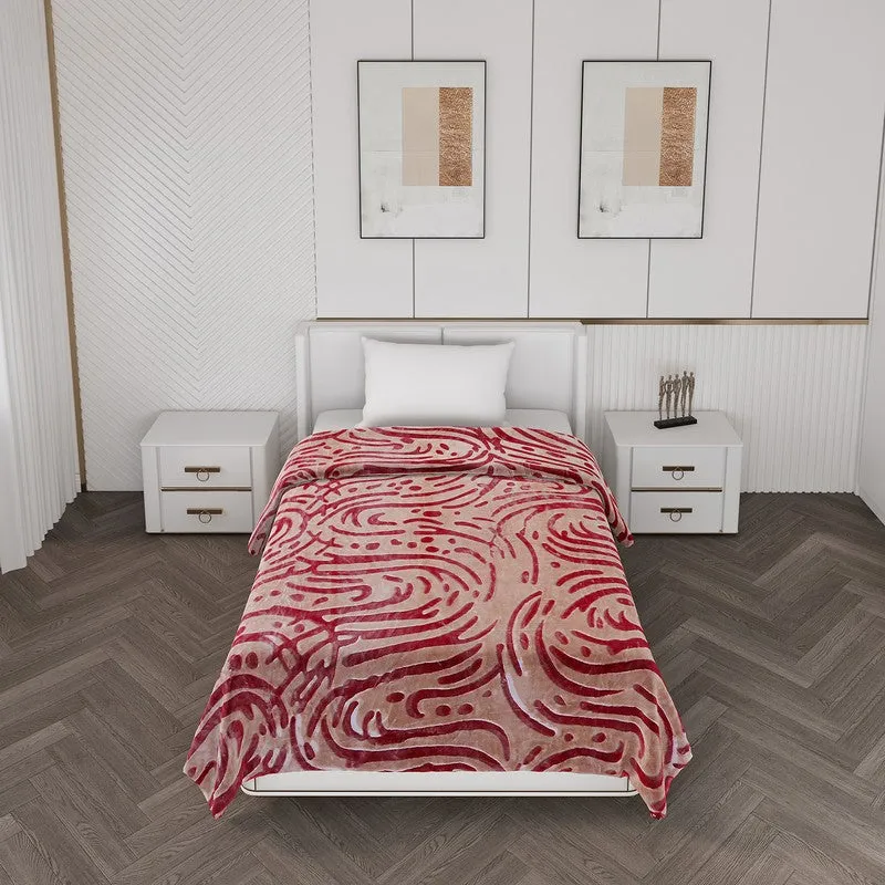 Monte Carlo Crimson Waves Blanket (Red)- 600 GSM media 3
