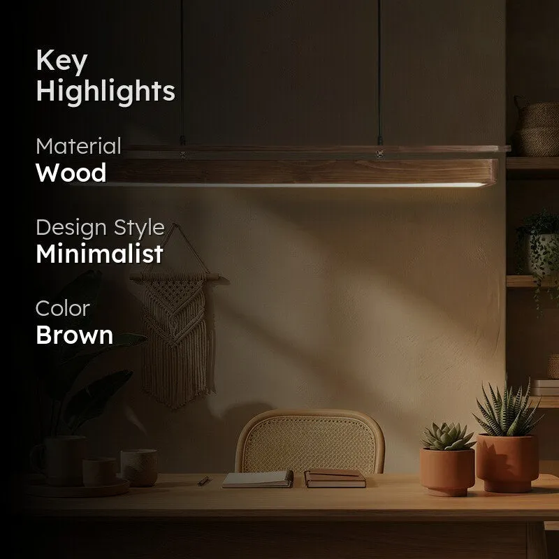 SlimRay Wooden Ceiling Lamp - Brown media 2