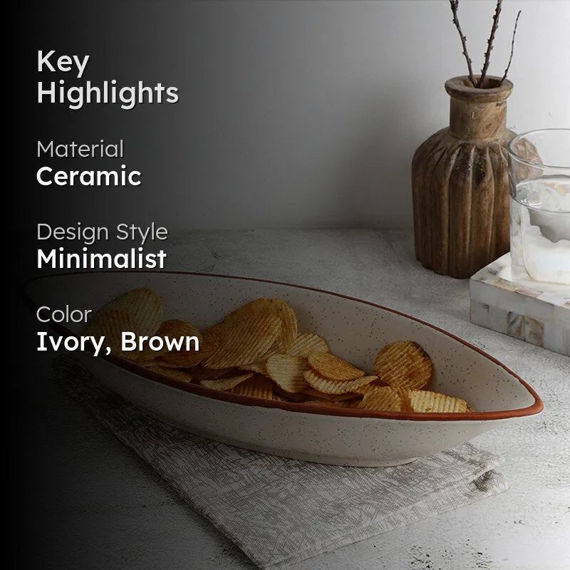 Viiva Ceramic Serving Bowl - 600 mL media 2