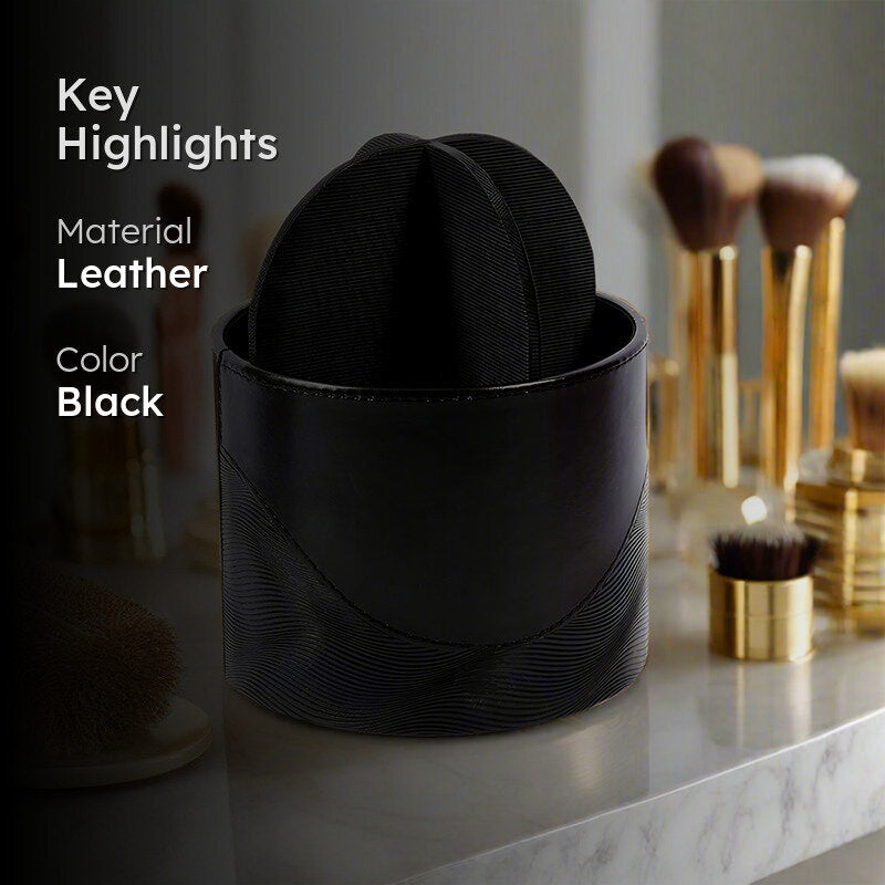 Veltrix Faux Leather Pen Stand - Black media 2
